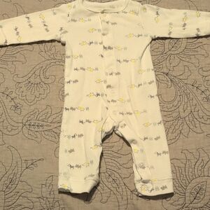 Carter's Gray and White Footed One Piece Set